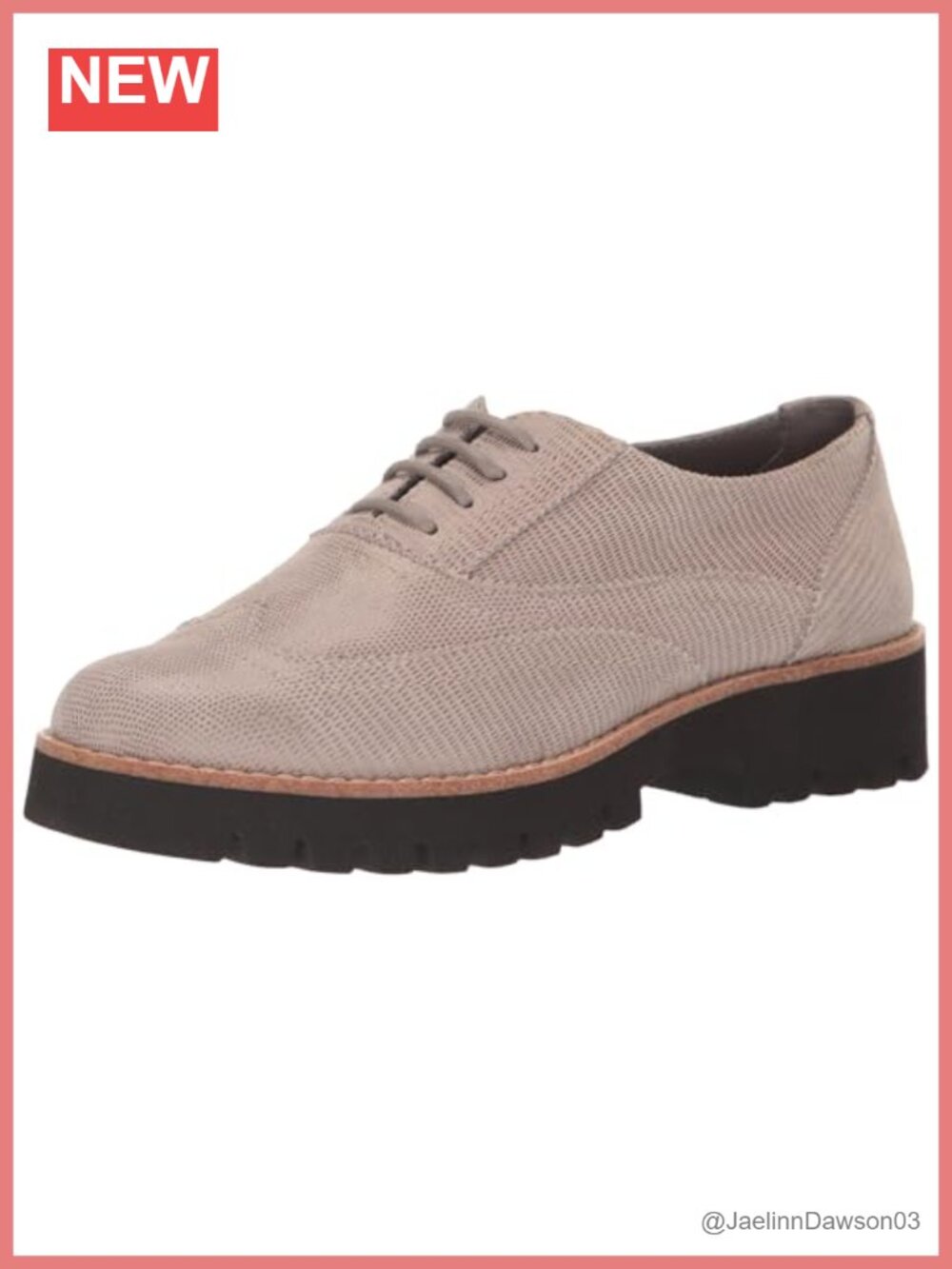 Eriel Lizard Suede Lace-up Wingtip Oxford Comfort